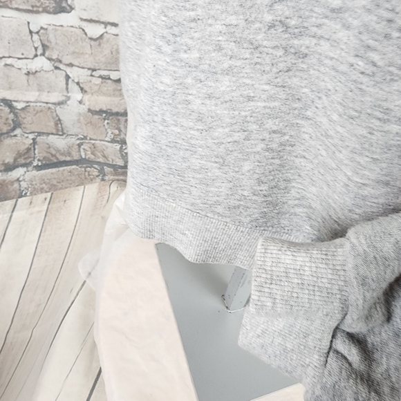 Anthropologie Jason  Yun Peace Dove Ruched Gray Pullover Sweatshirt Size Small - Picture 11 of 14